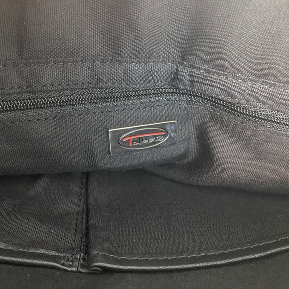 Talbots Floral Stripe Satchel - Black and Pink - Picture 8 of 15